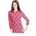 thumbnail image 1 of Hanes Women's X-Temp Thermal Underwear - Solids and Printed Long Sleeve Crew Top 41035-XX-Large (Reindeer Love), 1 of 2