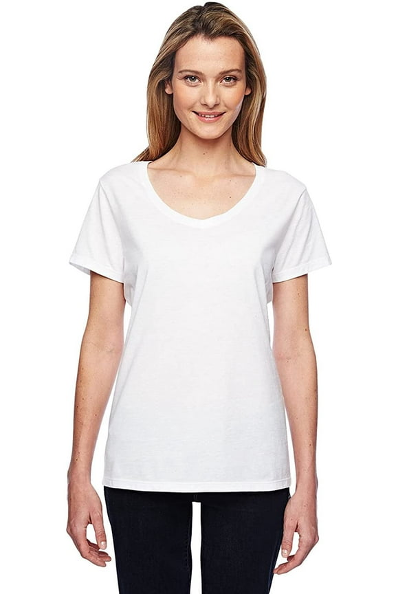 - X-Temp Women's V-Neck Short Sleeve T-Shirt - 42V0