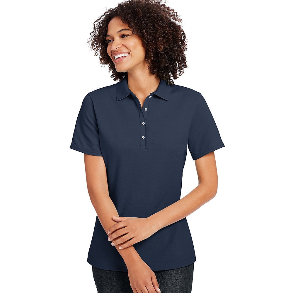Hanes Women s X Temp w Fresh IQ Pique Polo 035P Walmart