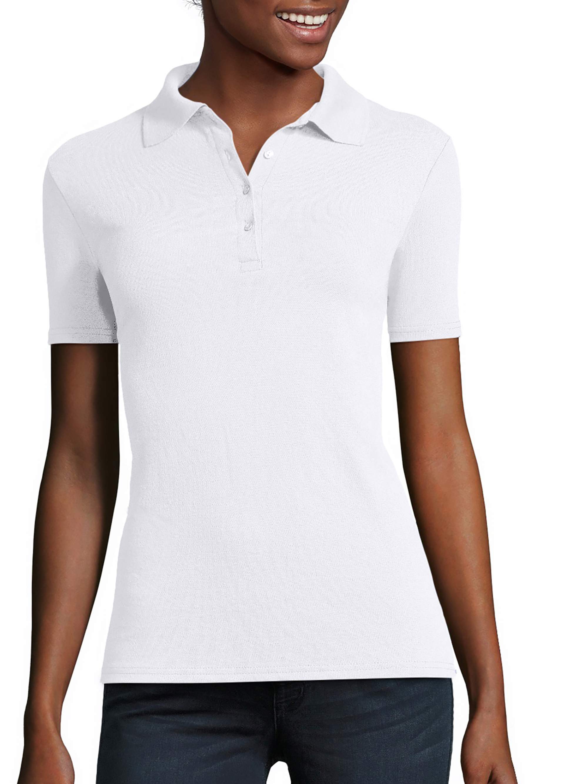 Hanes Women's X-Temp w/ Fresh IQ Short Sleeve Pique Polo Shirt - image 1 of 6