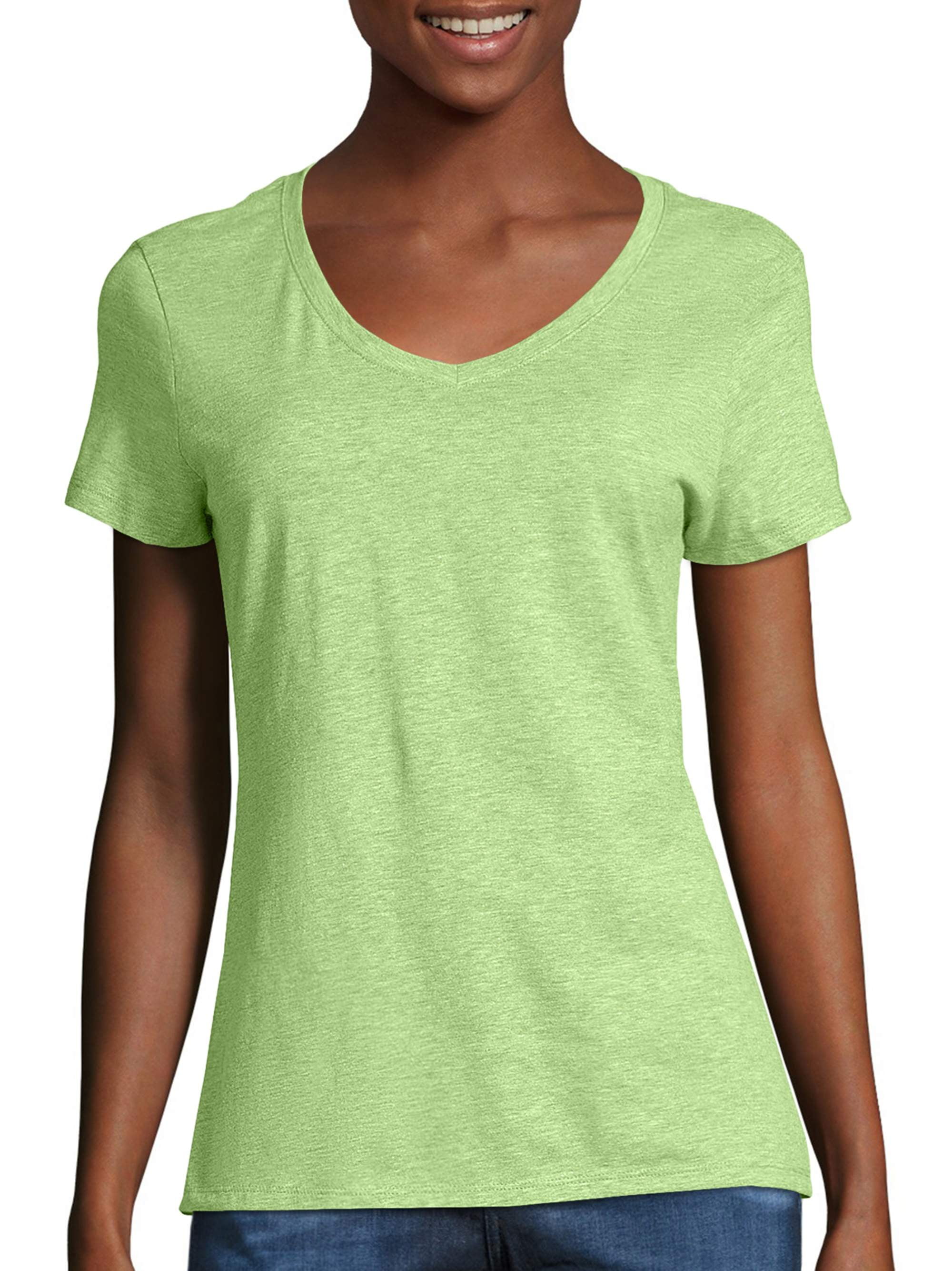 Hanes Women's Xtemp Short Sleeve Vneck TShirt