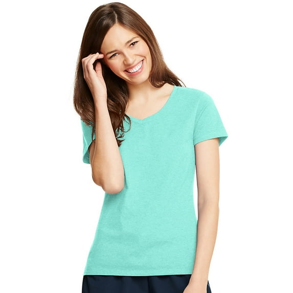 Hanes Women's X-temp Short Sleeve V-neck T-Shirt