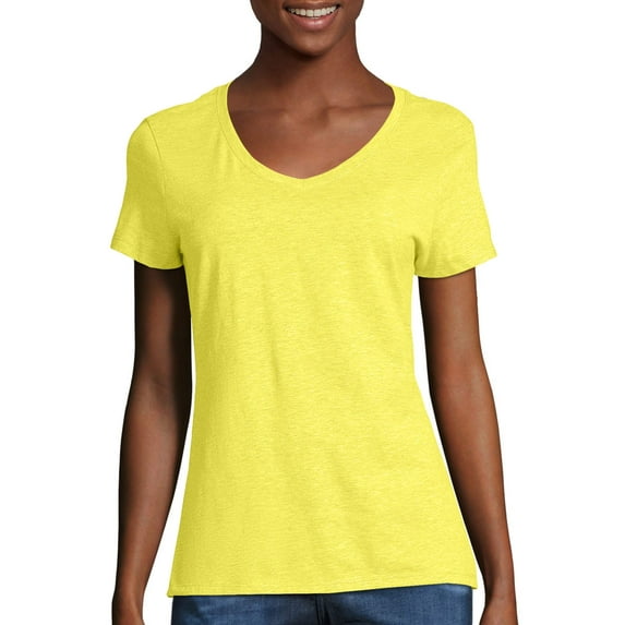 Hanes Women's X-temp Short Sleeve V-neck T-Shirt