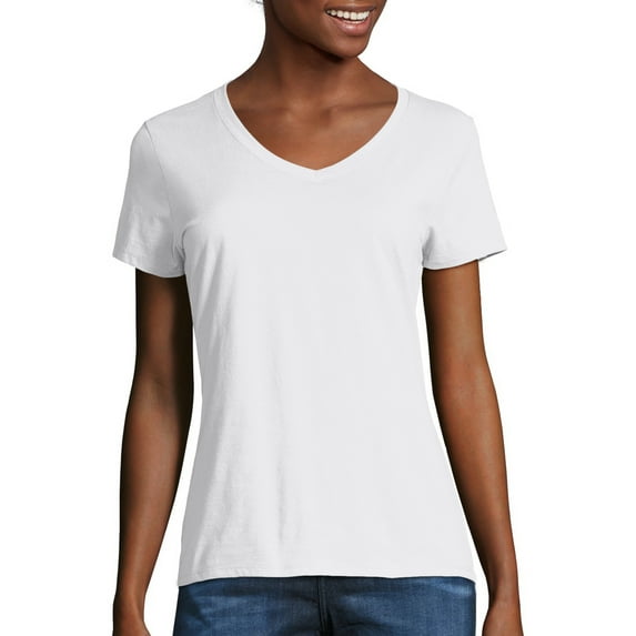 Hanes Women's X-temp Short Sleeve V-neck T-Shirt