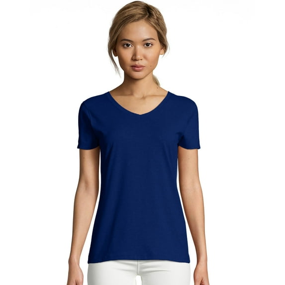 Hanes Women's X-temp Short Sleeve V-neck Tee