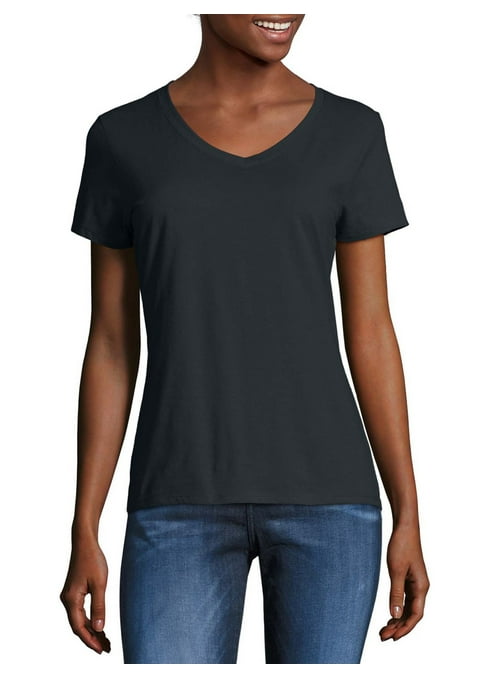 Hanes Women's X-temp Short Sleeve V-neck T-Shirt - Walmart.com