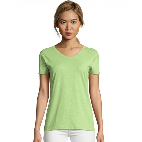 Hanes Women's X-temp Short Sleeve V-neck Tee