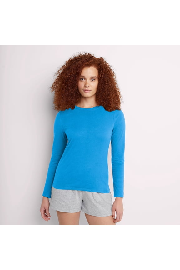 Women's Long Sleeve Cotton T-Shirt, Sizes XS-5X