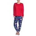 thumbnail image 1 of Hanes Women's and Women's Plus Long Sleeve Top and Pajama Jogger Pants, 2pc Set, 1 of 4