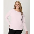 thumbnail image 1 of Hanes EcoSmart Women's Fleece Sweatshirt, V-Notch Pale Pink XL, 1 of 6