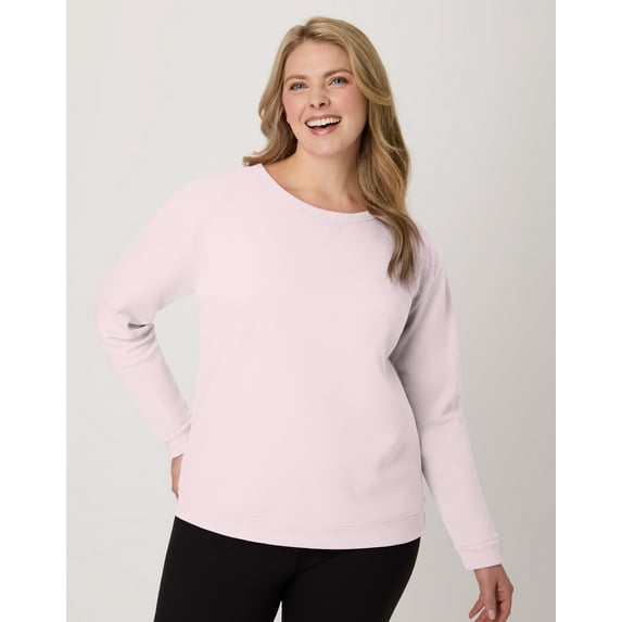 Hanes Women's and Women’s Plus Size Fleece Crewneck Pullover Sweatshirt with Long Sleeves, Sizes S-2X