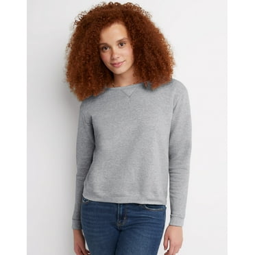 Hanes EcoSmart Women's Fleece Sweatshirt, V-Notch Light Steel XL