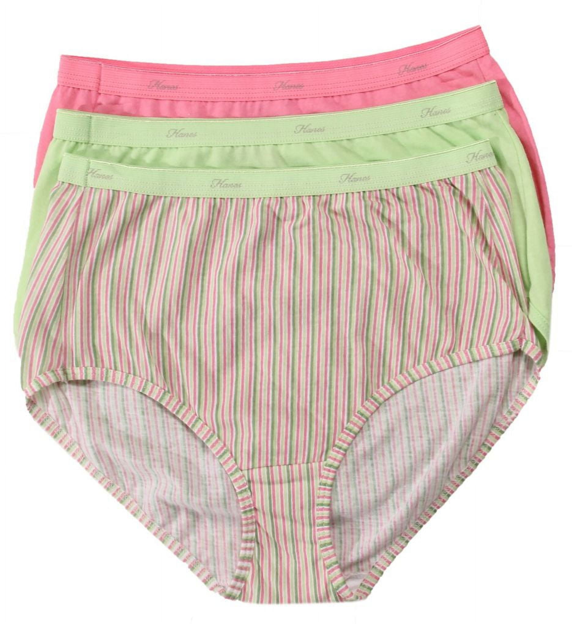 Hanes Women's assorted cotton brief panties - 3 pack 