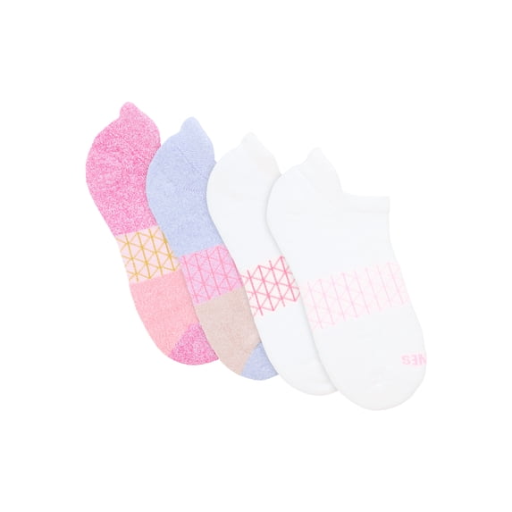 Hanes Womens Absolute Comfort No-Show Socks w/ Heel Shield, 4-Pack, Size 5-9