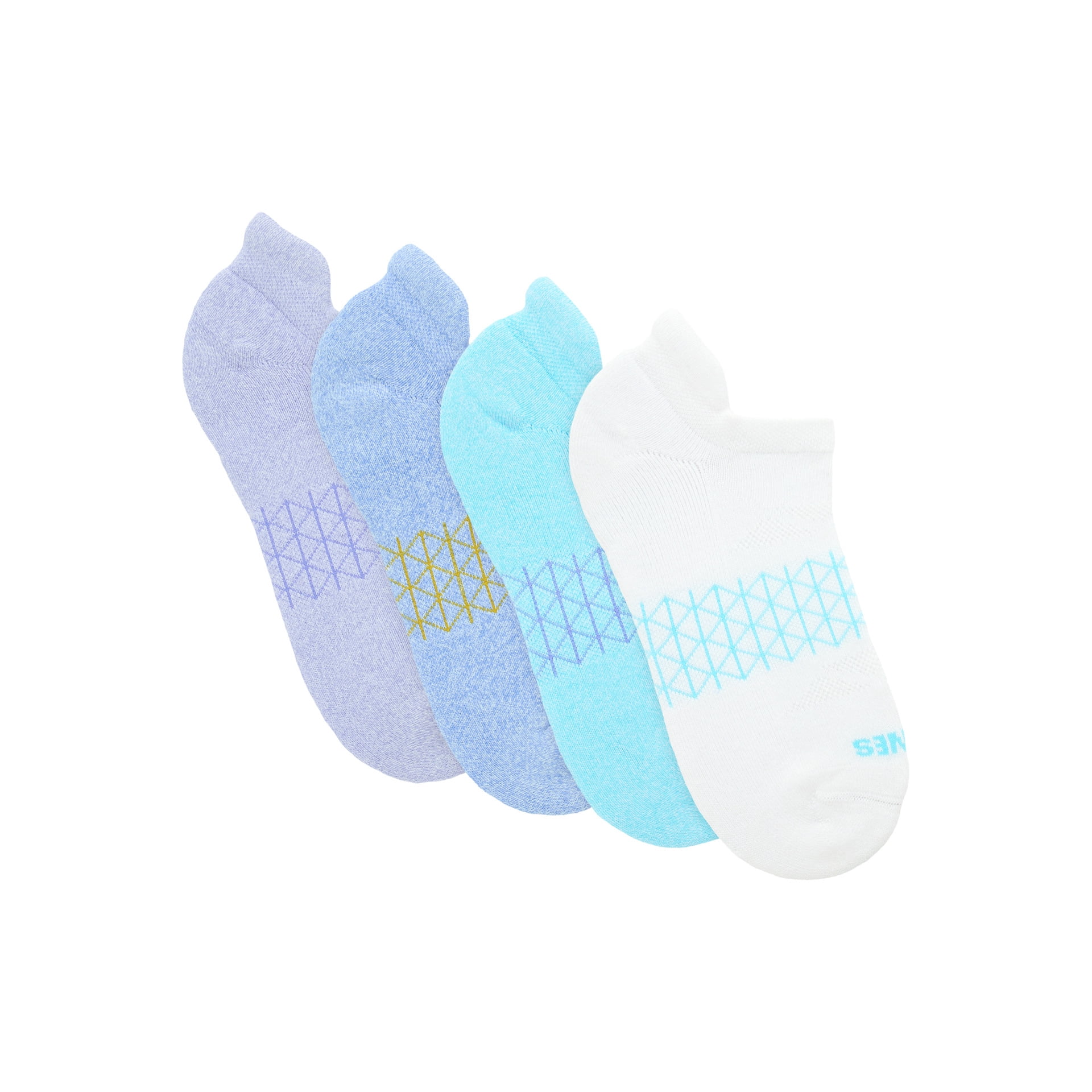 Hanes Womens Absolute Comfort No-Show Socks w/ Heel Shield, 4-Pack, Size 5-9