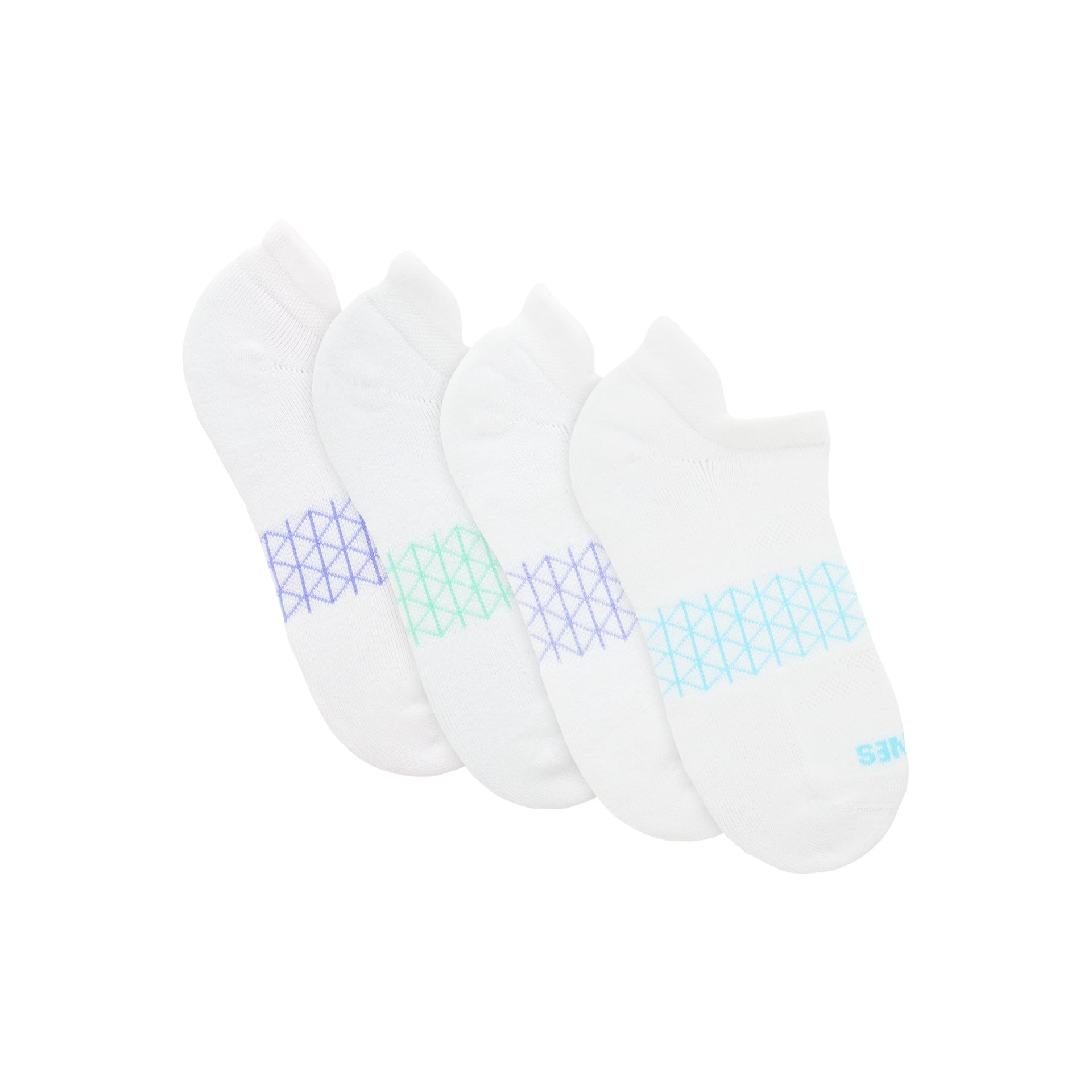 Hanes Womens Absolute Comfort No-Show Socks w/ Heel Shield, 4-Pack, Size 5-9