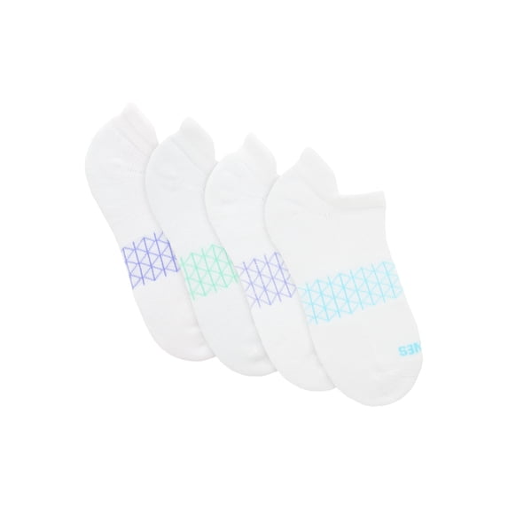 Hanes Womens Absolute Comfort No-Show Socks w/ Heel Shield, 4-Pack, Size 5-9