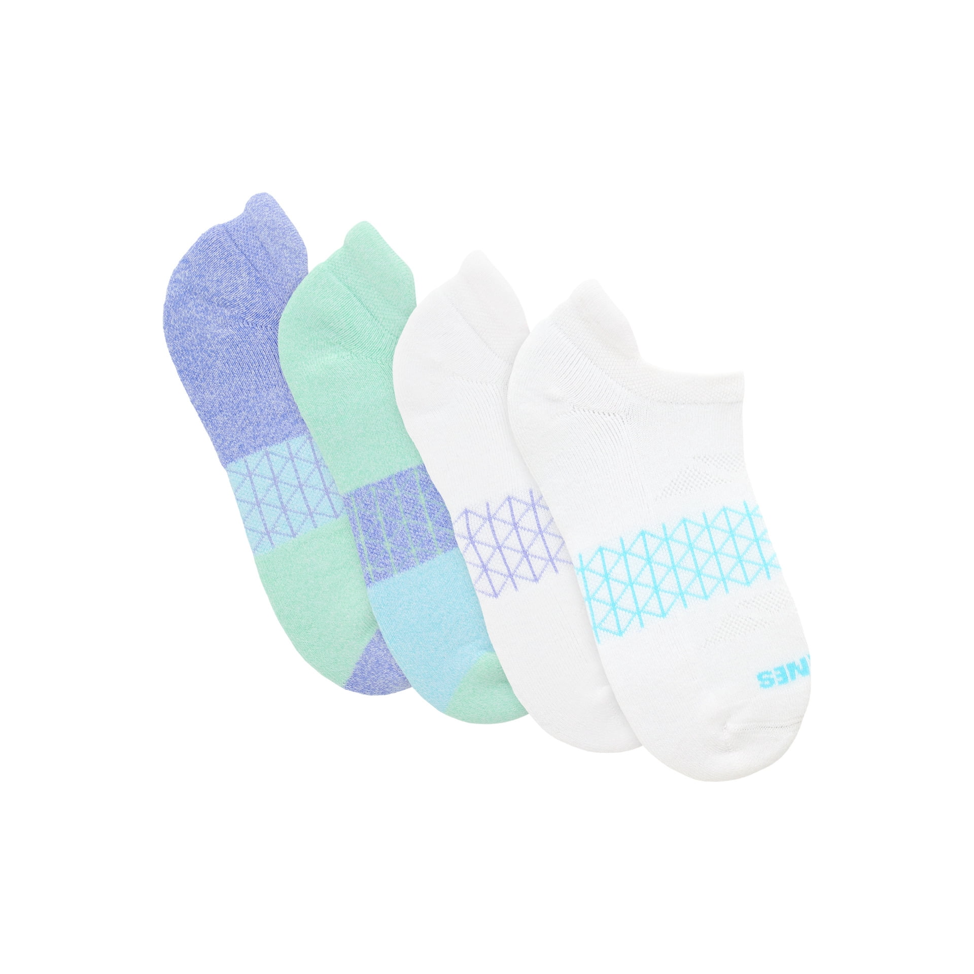Hanes Womens Absolute Comfort No-Show Socks w/ Heel Shield, 4-Pack, Size 5-9