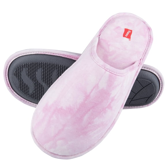 Hanes Womens ComfortSoft Cotton Slip On Scuff Slipper with Memory Foam