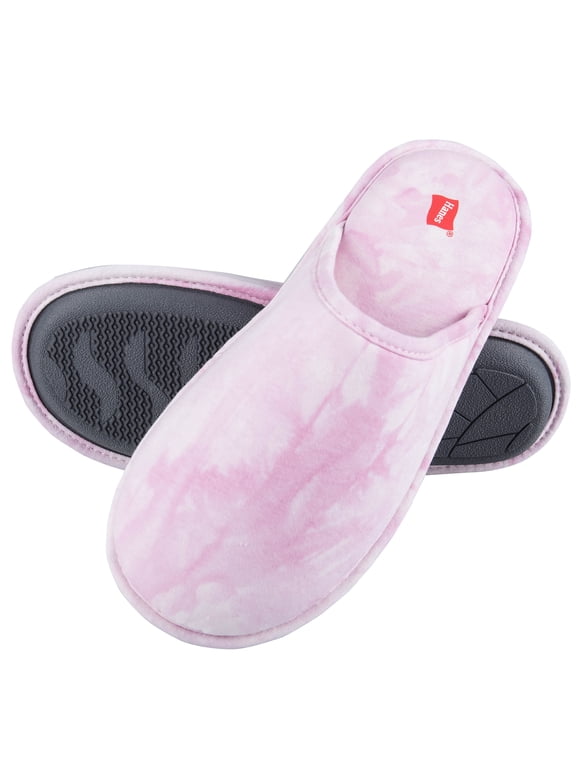 Womens ComfortSoft Cotton Slip On Scuff Slipper with Memory Foam