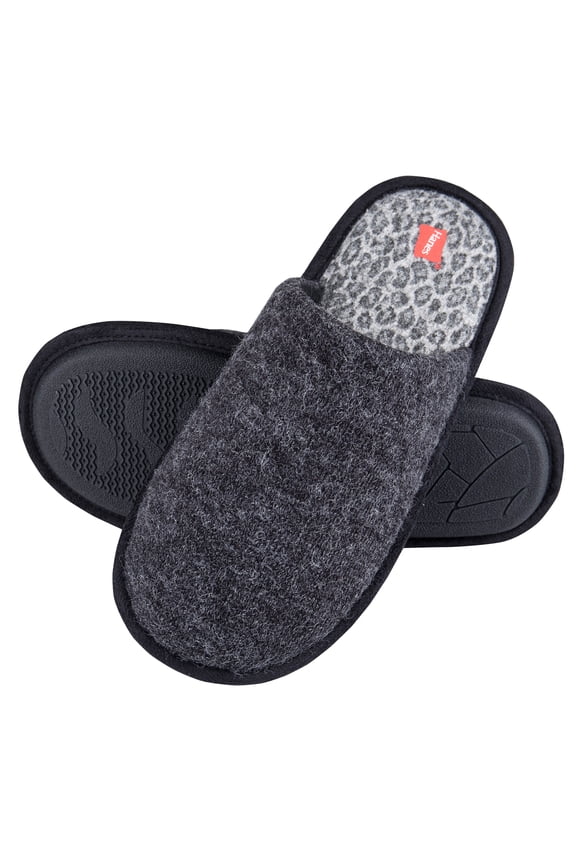 Womens ComfortSoft Cotton Slip On Scuff Slipper with Memory Foam