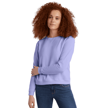 Hanes Womens ComfortSoft EcoSmart Crewneck Sweatshirt, M, Peri Blue