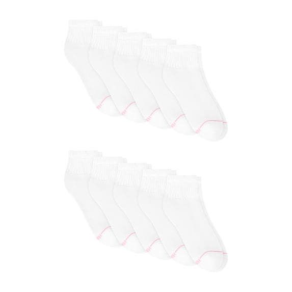 Hanes Womens CottonSoft Ankle Socks, 10-Pack, Size 4-10