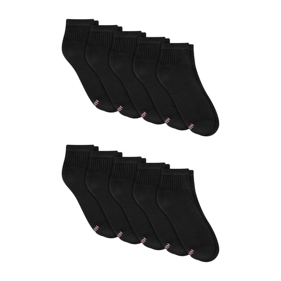 Hanes Womens CottonSoft Ankle Socks, 10-Pack, Size 4-10