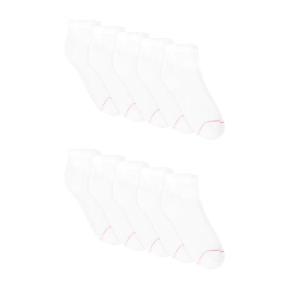 Hanes Womens CottonSoft Ankle Socks, 10-Pack, Size 8-12