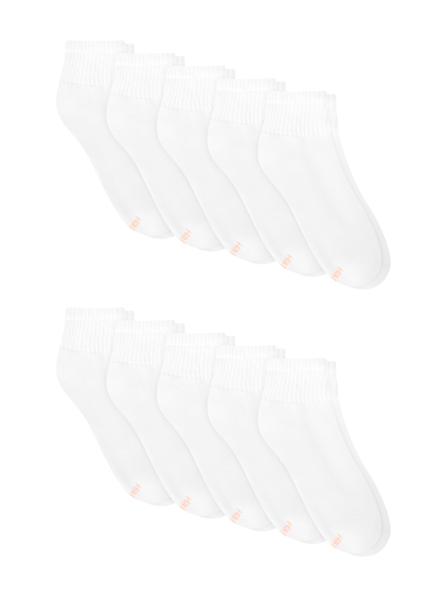 Hanes Womens CottonSoft Ankle Socks, 10-Pack, Size 8-12