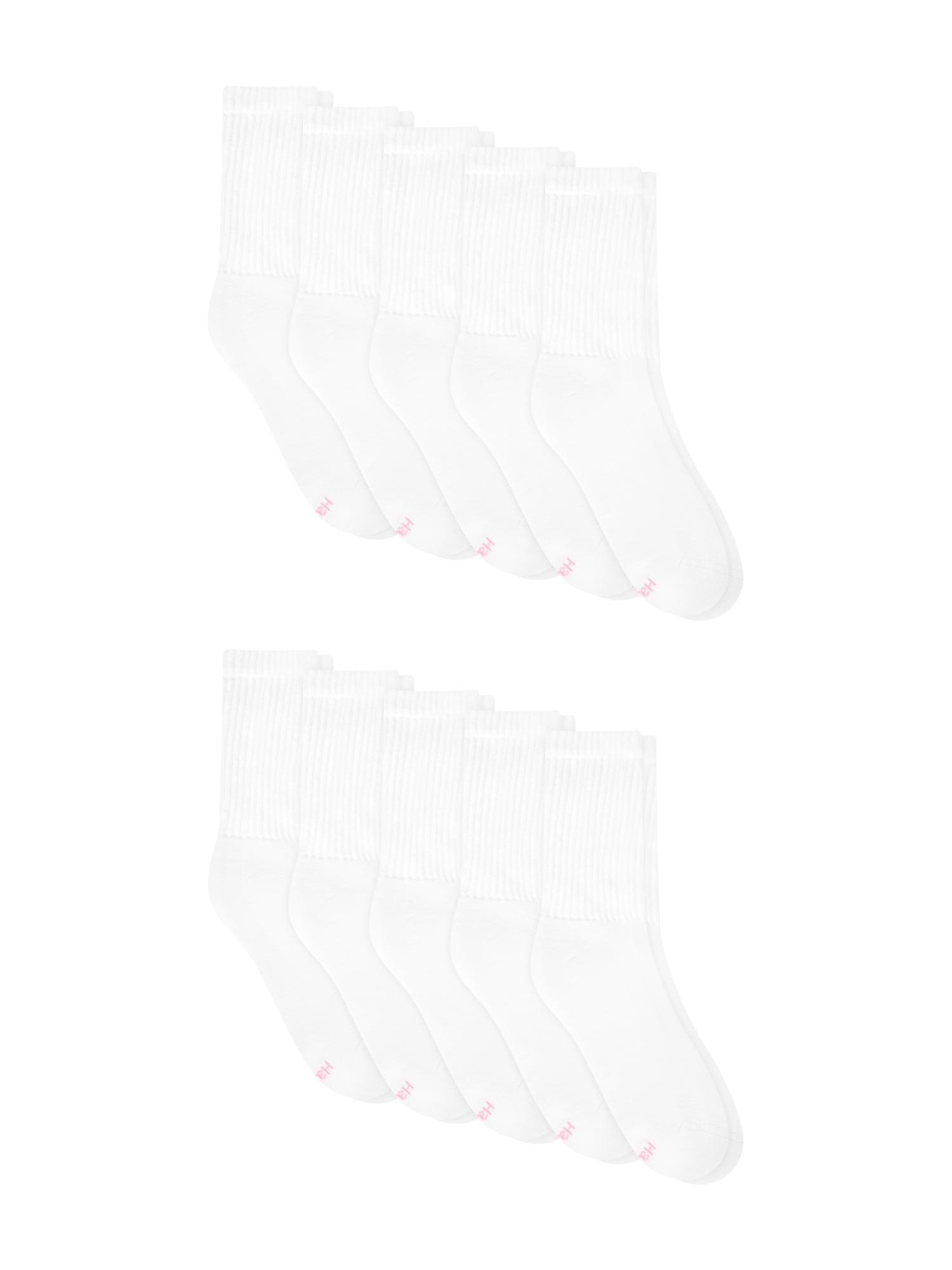 Hanes Womens CottonSoft Crew Socks, 10-Pack, Size 4-10