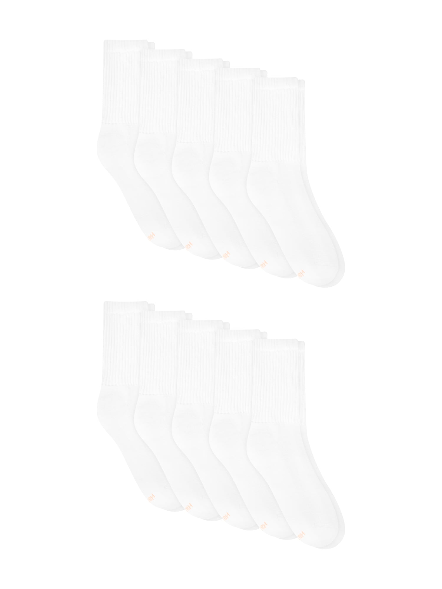 Hanes Womens CottonSoft Crew Socks, 10-Pack, Size 8-12