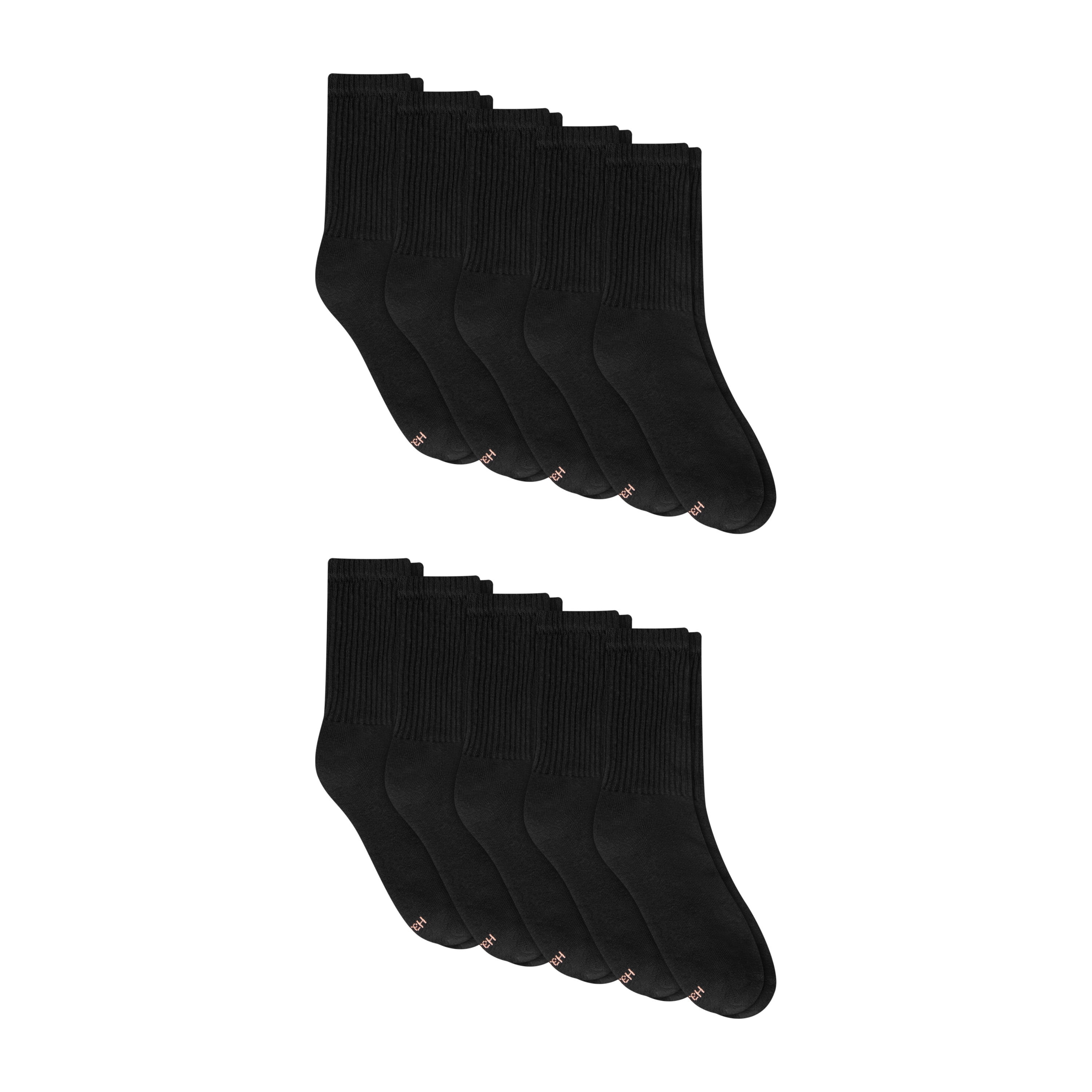 Hanes Womens CottonSoft Crew Socks, 10-Pack, Size 8-12