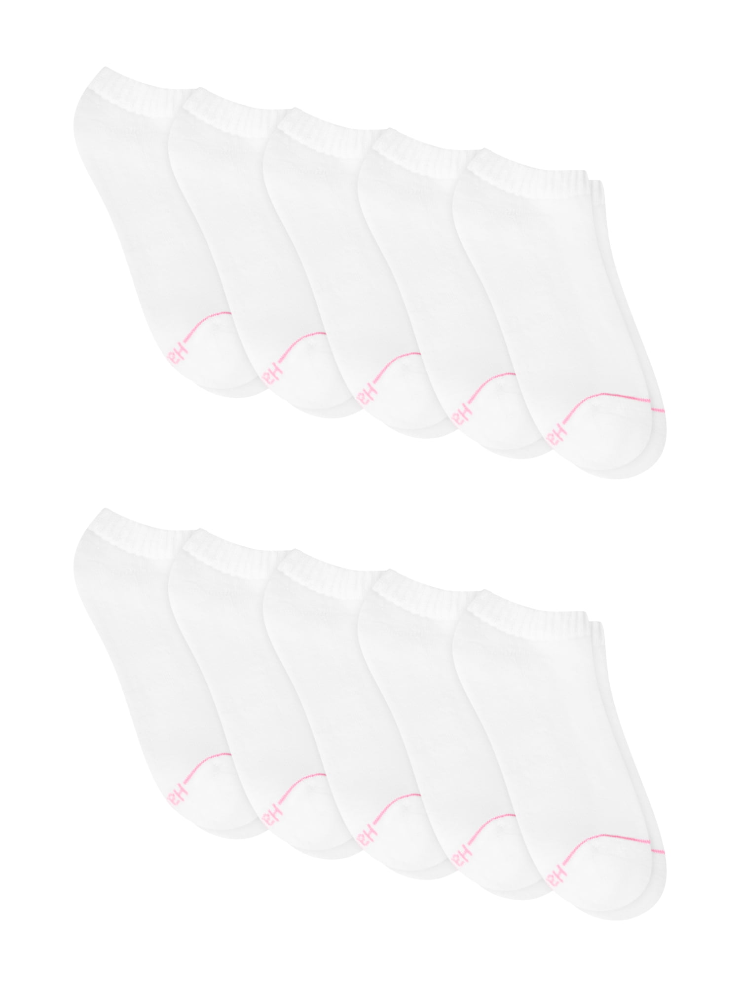 Hanes Womens CottonSoft No Show Socks, 10-Pack, Size 4-10