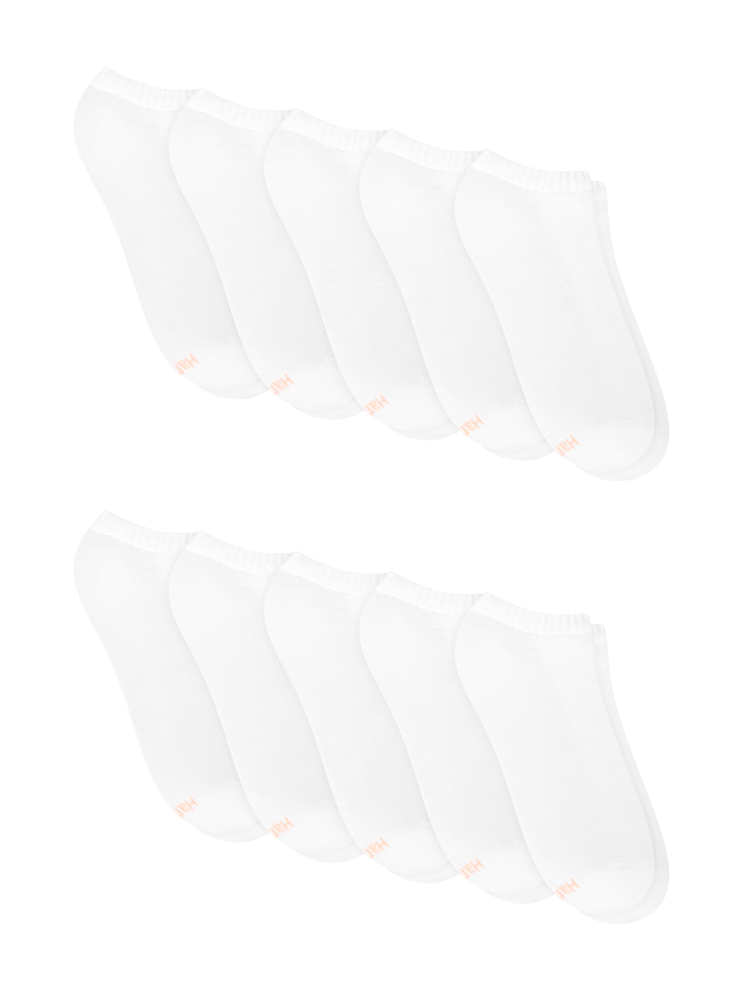 Hanes Womens CottonSoft No Show Socks, 10-Pack, Size 8-12
