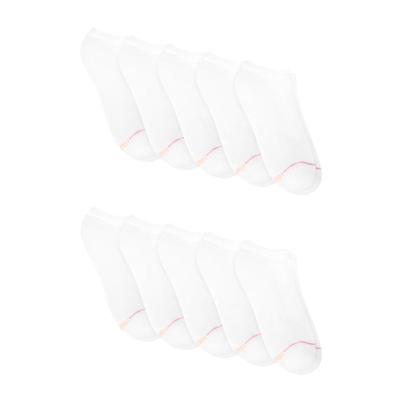 Hanes Womens CottonSoft No Show Socks, 10-Pack, Size 8-12