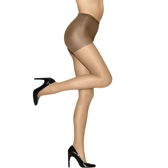 Women's Hanes C06810 Alive Full Support Control Top Pantyhose - 6 Pack (Barely There D)