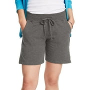 Women's Hanes® Jersey Drawstring Shorts Color: Charcoal Heather Size: XX LARGE