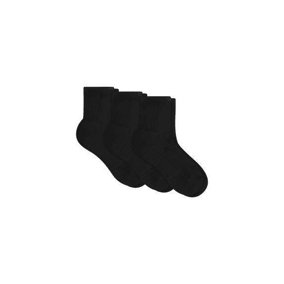 Hanes Womens Mid Crew Socks, 3 Pairs, Moves Impact Zone Athletic Socks for Women