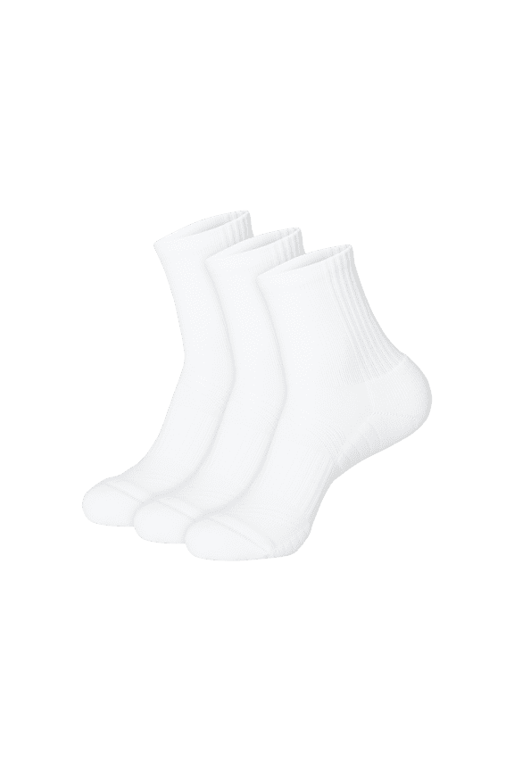 Womens Mid Crew Socks, 3 Pairs, Moves Impact Zone Athletic Socks for Women