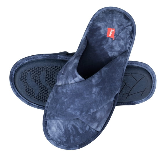 Hanes Womens Open Toe Memory Foam Anti-Slip Slide Slipper�
