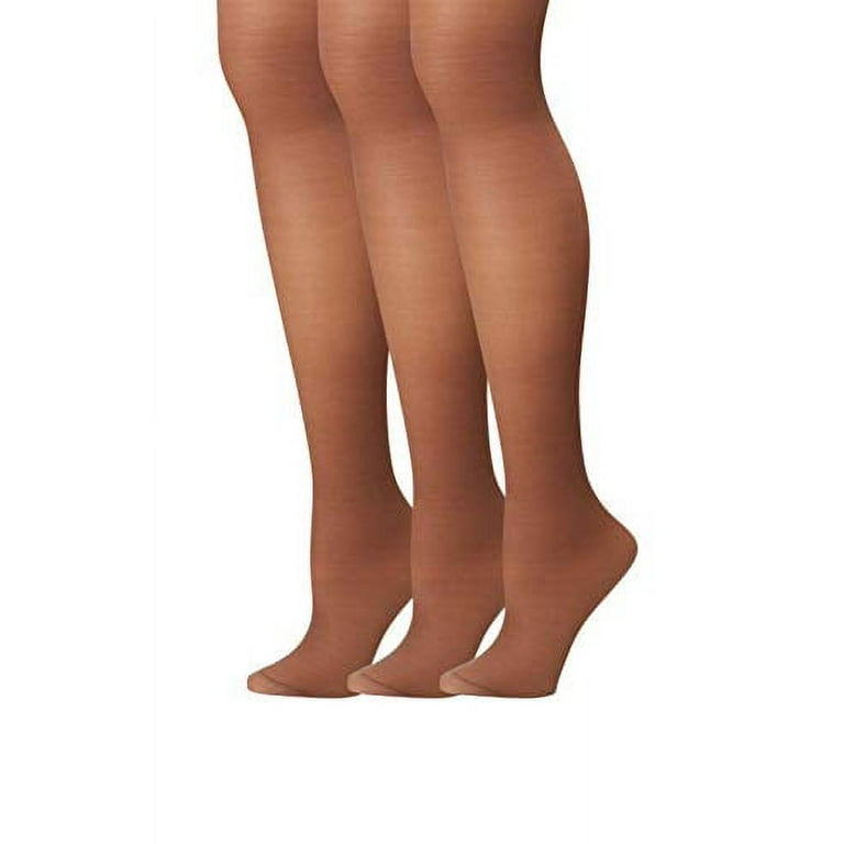 Hanes Womens Set of 3 Alive Full Support Control Top RT Pantyhose C Town Taupe Pack of 3 Walmart