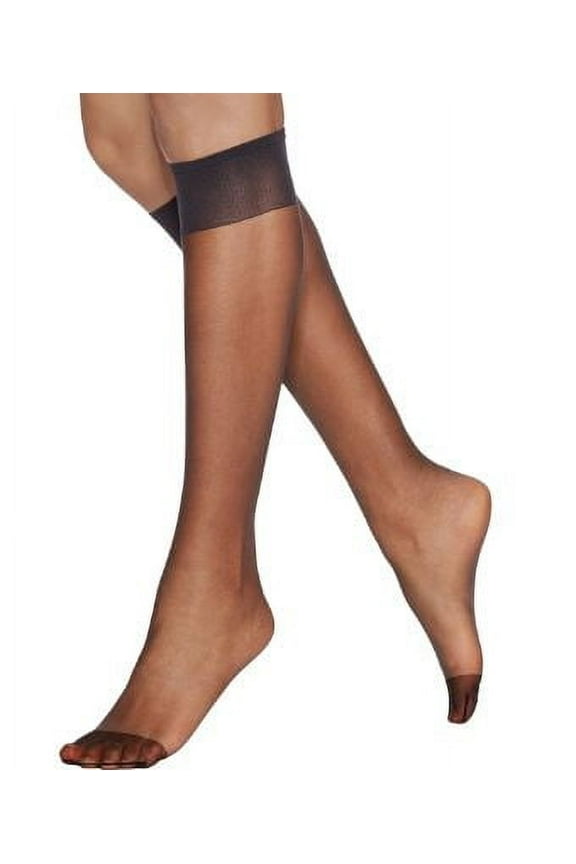 Womens Silk Reflections Reinforced Toe Knee Highs 2-Pack Style-775