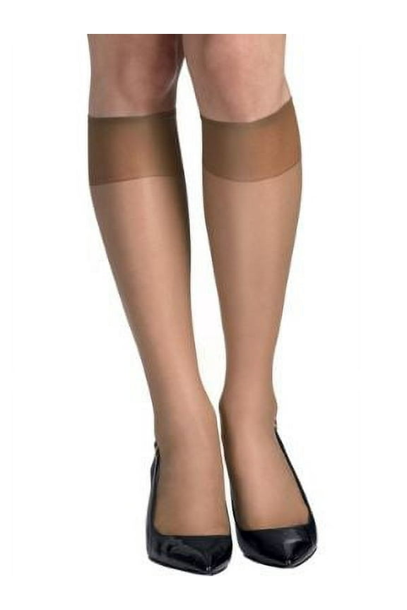 Hanes Womens Silk Reflections Sheer Toe Knee Highs 6-Pack Style-QM6725
