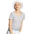 thumbnail image 1 of Hanes Womens T-Shirt Short Sleeve Top Nano-T V-Neck Solid Plain 100% Cotton SO4V, 1 of 5