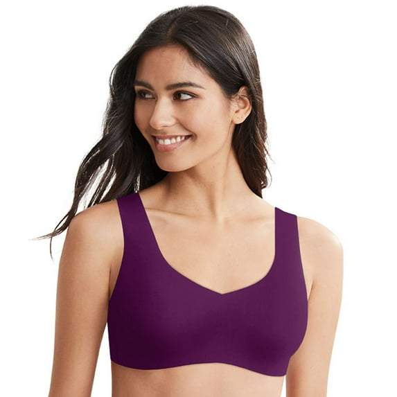 Hanes Womens Ultimate Ultra-Light Comfort Support Strap Wireless Bra, L