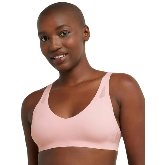 Hanes Womens Ultimate Ultra Light Comfort V-Neck Wirefree Bra, S