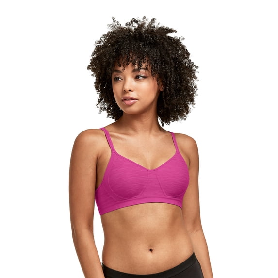 Hanes Womens Wireless T-Shirt Bra, Cooling Comfort Convertible Bra, Moisture-Wicking