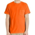 thumbnail image 1 of Hanes Workwear Pocket T-Shirt, X-Temp Cooling, Men’s Basic Work Tee, Safety Orange, M, 1 of 5