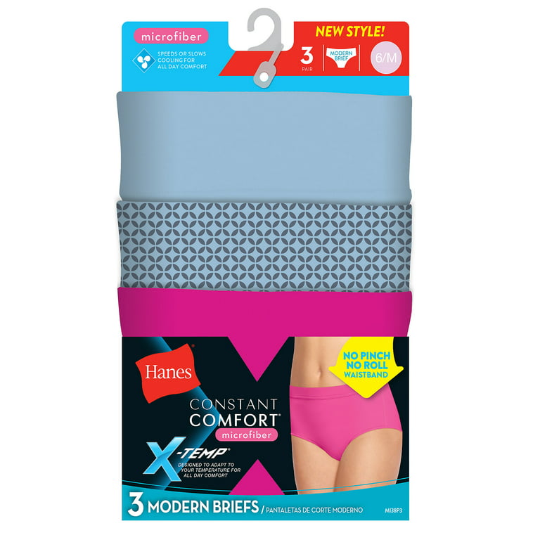 Buy Hanes X-Temp Constant Comfort Women's Microfiber Modern Brief Panties  3-Pack Online at desertcartCayman Islands
